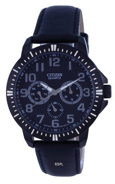 Citizen Analog Leather Black Dial Quartz AG8315-04E.G Mens Watch