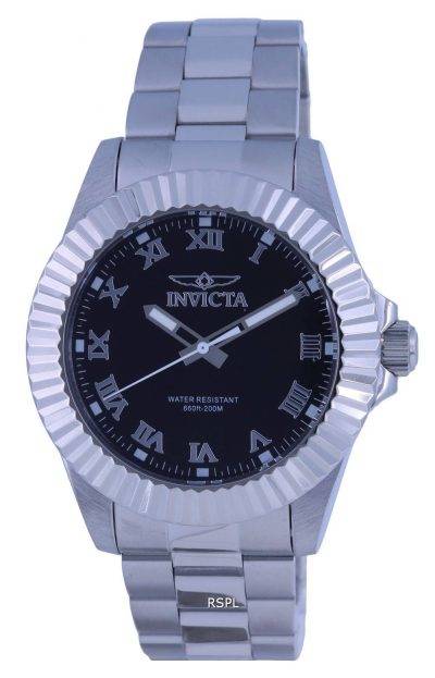 Invicta Pro Diver Stainless Steel Black Dial Quartz INV37404 200M Mens Watch