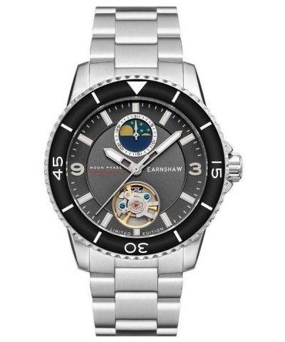 Thomas Earnshaw Prevost Limited Edition Moon Phase Pebble Grey Open Heart Dial Automatic ES-8210-22 Mens Watch