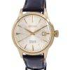 Seiko Presage Cocktail Limited Edition Leather Gold Dial Automatic SRPH78 SRPH78J1 SRPH78J Mens Watch