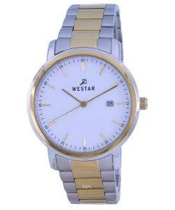 Westar White Dial Two Tone Stainless Steel Quartz 50243 CBN 101 Mens Watch