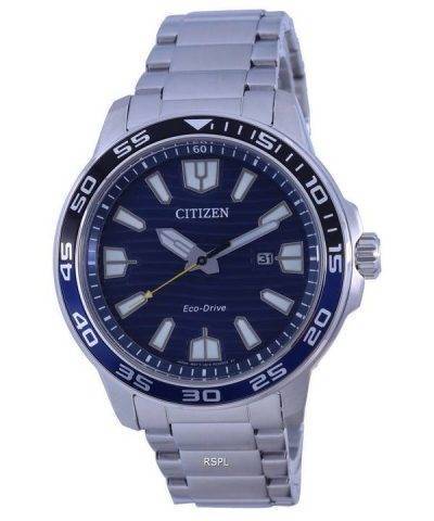 Citizen Blue Dial Stainless Steel Eco-Drive AW1525-81L 100M Mens Watch