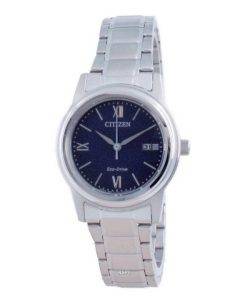 Citizen Classic Blue Dial Stainless Steel Eco-Drive FE1220-89L 100M Womens Watch