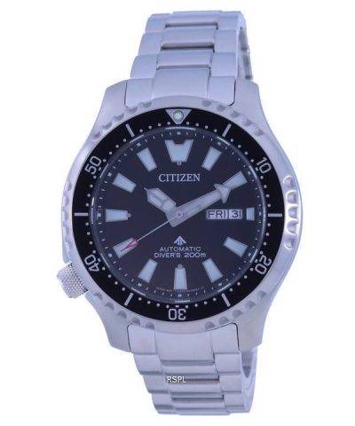 Citizen Black Dial Stainless Steel Automatic Divers NY0130-83E 200M Mens Watch