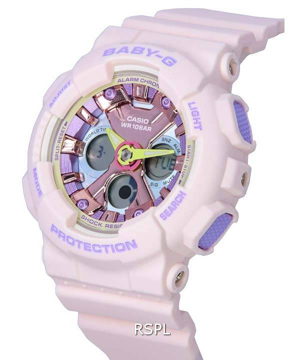 Casio Baby-G Pastel Toned Color Analog Digital Quartz BA-130PM-4A BA130PM-4  100M Womens Watch - CityWatches.co.nz