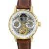Ingersoll The Jazz Moon Phase Leather Strap Skeleton Gold Dial Automatic I07704 Mens Watch