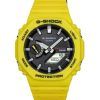 Casio G-Shock Mobile Link Analog Digital Yellow Resin Strap Black Dial Solar GA-B2100C-9A 200M Mens Watch