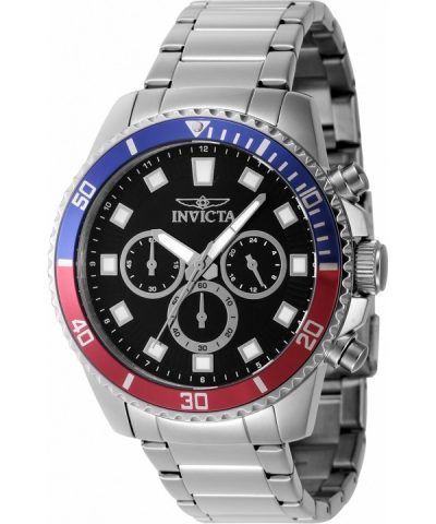 Invicta Pro Diver Chronograph Stainless Steel Black Dial Quartz 46053 Men's Watch